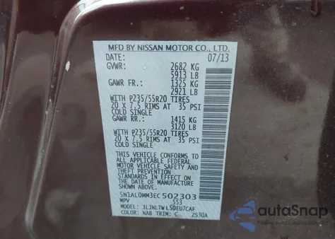 2014 Infiniti Qx60 from USA, damaged, VIN 5N1AL0MM3EC502303